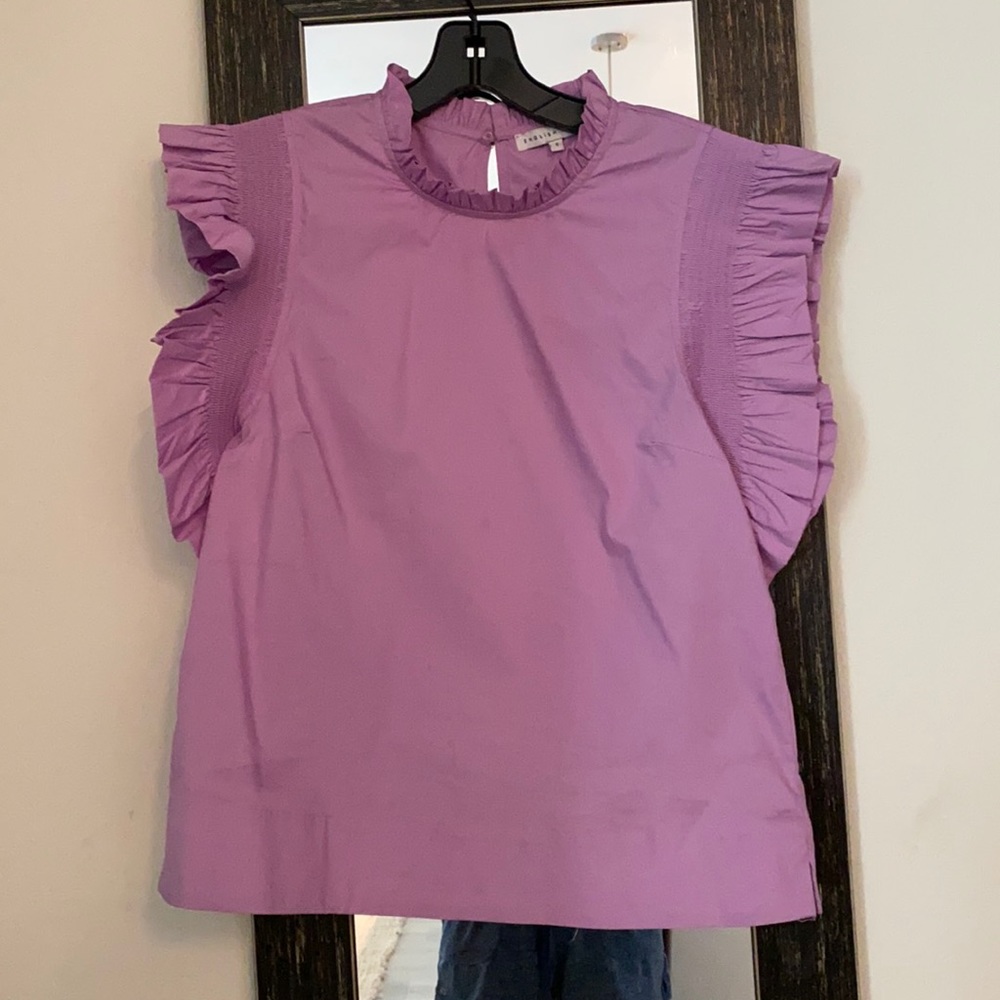 Gently used popular Lilac ruffle top